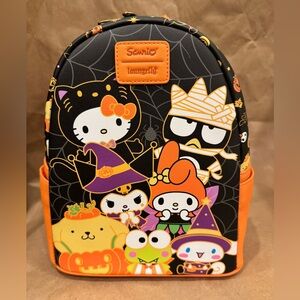 NWT Loungefly Hello Kitty and Friends Halloween Stacked Mini Backpack. (Flaw)